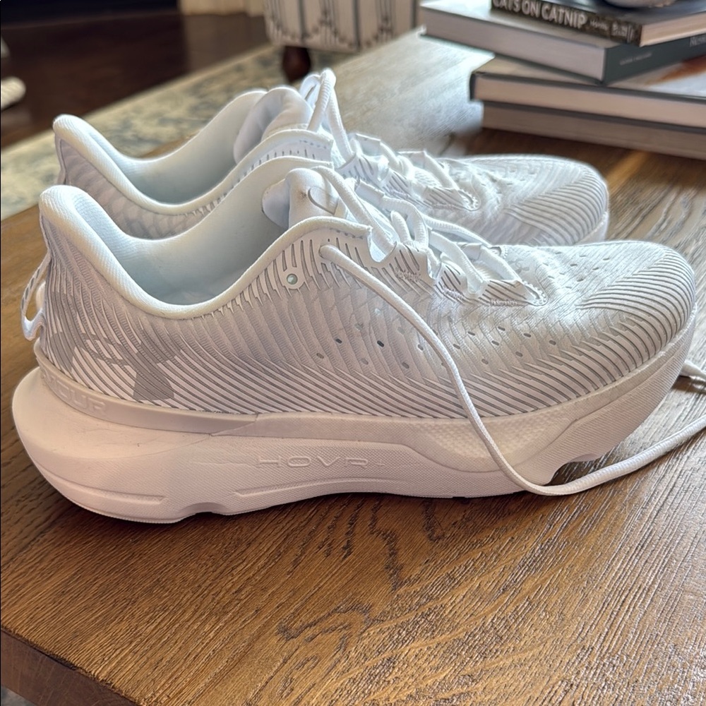 White Under Armor Hovr Infinite Pro Athletic Sneakers